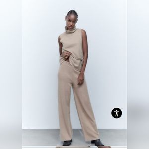 Zara brand camel color cashmere look lounge pants. Size large